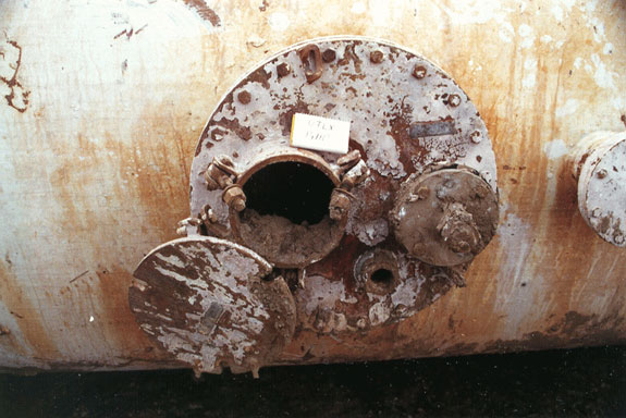 Figure 4 - Top fittings sheared off during the derailment
