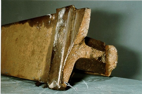 Figure 5 - Location of pre-crack (O)