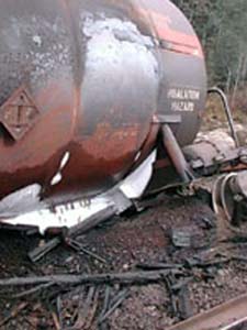 Figure 4 - Some of the fire damage to tank car PROX 81179