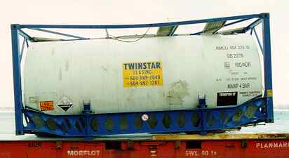 General view of the tank container