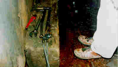Oxyacetylene torch as found in thestarboard side of the tunnell after the fire
